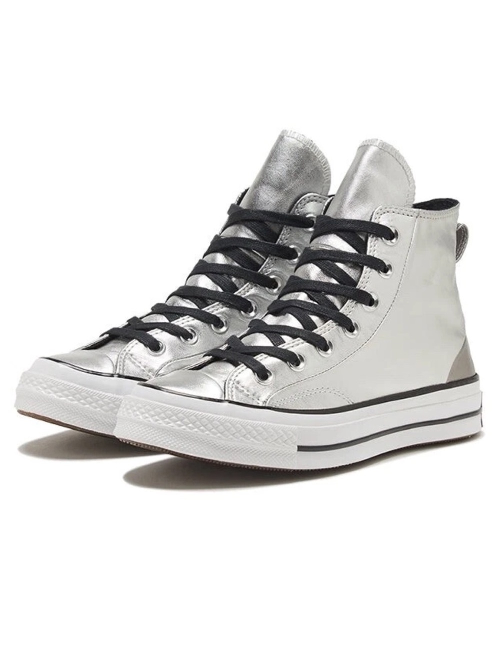 CONVERSE CHUCK TAYLOR 70 High Diamond Metal Silver Sneakers Women’s Size 6 NEW